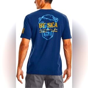Under Armour By Sea Freedom T-Shirt Men's Medium Navy